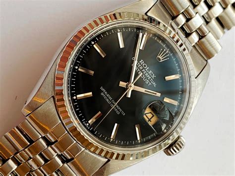 rolex 1601 white dial black hands|rolex 1601 datejust value.